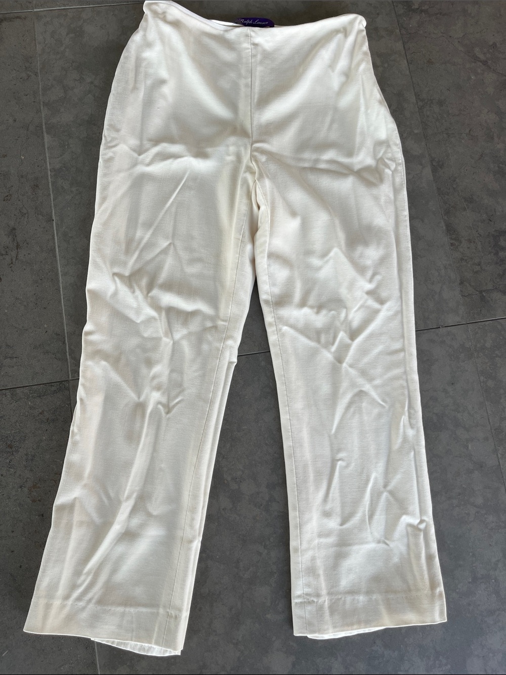 Ralph Lauren purple Label collection wool crepe pant with silk lining. Size 10